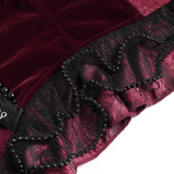 Gothic Lace Corset with Satin Ribbon Lacing and Trim