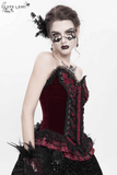 Gothic Lace Corset with Satin Ribbon Lacing and Trim
