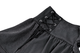 Gothic Lace Frill Mini Skirt with Eerie Doll Accent