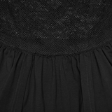 Gothic Lace Mini Dress with Sheer Open Shoulders Details