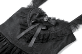 Gothic Lace Ruffle Mini Dress for Lolita Women