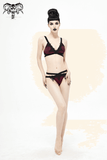 Gothic Lace Swimsuit / Elegant Burgundy Bikini