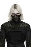 Gothic Mesh Half Face Mask with Cyberpunk Rivets