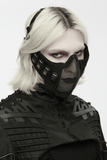 Gothic Mesh Half Face Mask with Cyberpunk Rivets