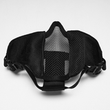 Gothic Mesh Half Face Mask with Cyberpunk Rivets