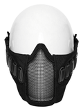 Gothic Mesh Half Face Mask with Cyberpunk Rivets