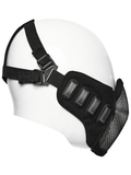 Gothic Mesh Half Face Mask with Cyberpunk Rivets
