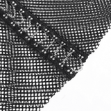 Gothic Mesh Lace Up Flare Trousers with Chains