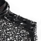 Gothic Mesh Spike Vest With Chains and Zipper