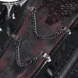 Gothic Mesh Spike Vest With Chains and Zipper