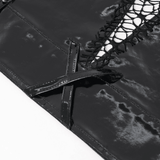 Gothic Mesh Spike Vest With Chains and Zipper