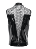 Gothic Mesh Spike Vest With Chains and Zipper