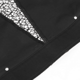Gothic Mesh Spike Vest With Chains and Zipper