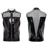 Gothic Mesh Spike Vest With Chains and Zipper
