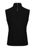 Gothic Mesh Vest with Sleek Faux Leather Edging Trim