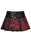 Gothic Mini Skirt featuring Stylish Button Accents