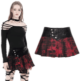 Gothic Mini Skirt featuring Stylish Button Accents