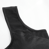 Gothic One-Piece Swimsuit: Sleeveless Zipper and Spikes