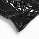 Gothic Patent Faux Leather Lace-Up Women's Corset Top