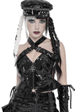Gothic Patent Faux Leather Lace-Up Women's Corset Top