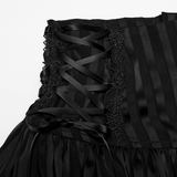 Gothic Pinstripe Pumpkin Bloomers with Tie Sides