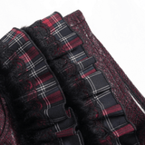 Gothic Plaid Frill Shorts with Star Strap Detail