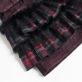 Gothic Plaid Frill Shorts with Star Strap Detail