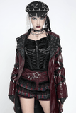 Gothic Plaid Frill Shorts with Star Strap Detail