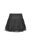 Gothic Pleated Skirt for Women with Studs and Chains