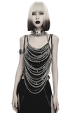 Gothic Punk Layered Chain Body Harness Metal Accessory