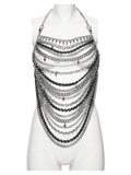 Gothic Punk Layered Chain Body Harness Metal Accessory
