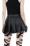 Gothic Punk Mini Skirt with Chain Detail and Side Pockets