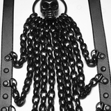 Gothic Punk Skull Harness with Chains and Removable Bow