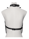 Gothic Punk Skull Harness with Chains and Removable Bow
