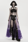 Gothic Punk Skull Harness with Chains and Removable Bow