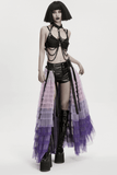 Gothic Punk Skull Harness with Chains and Removable Bow