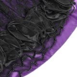 Gothic Purple Lace Corset Mini Dress with Ruffles