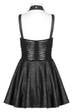 Gothic Seductive Mini Dress with Spider Web Accents