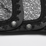 Gothic Shoulder Guard in Embossed Leather for Men