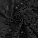 Schwarzes, langärmliges, durchsichtiges, sechseckiges Diamant-Mesh-Oberteil für Herren / Kleidung im Gothic-Stil