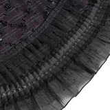 Gothic Tartan Mesh Tiered Skirt with Ribbon Frills
