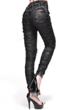 Gothic Tattered Leggings / Women's Fashion Pants