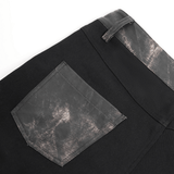 Gothic Techwear Trousers with Buckles and Panel Details