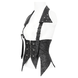 Gothic Women's Lace-up Waistcoat with Removable Collar