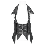 Gothic Women's Lace-up Waistcoat with Removable Collar