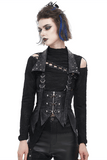 Gothic Women's Lace-up Waistcoat with Removable Collar