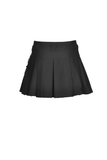 Gothic Women's Mini Skirt featuring Chain Belt and Pocket