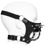 Half Mask with Metal Rivets: Edgy Punk Leather Accessory