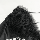 Halter Gothic Dress with Tulle Skirt and Lace Detail
