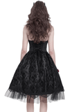 Halter Gothic Dress with Tulle Skirt and Lace Detail